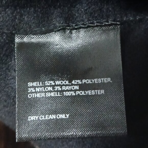 NWOT Tahari XL Wrap Coat Long Double Face Soft Wool Blend Black Layered Lapel - Picture 10 of 10